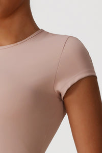Women Slim Fit Quick-Dry Yoga Set: Short Sleeve Top + High Waist Shorts