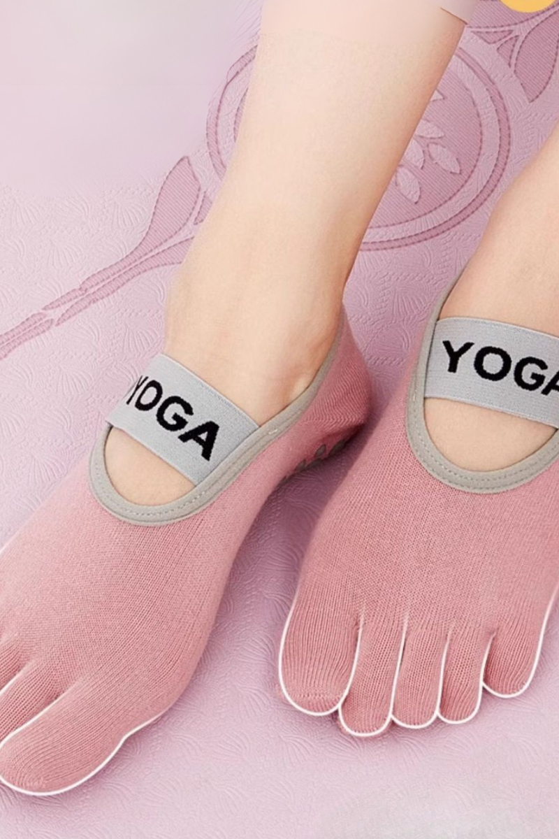 Women's Five-Finger Separation Silicone Anti-Slip Yoga Socks