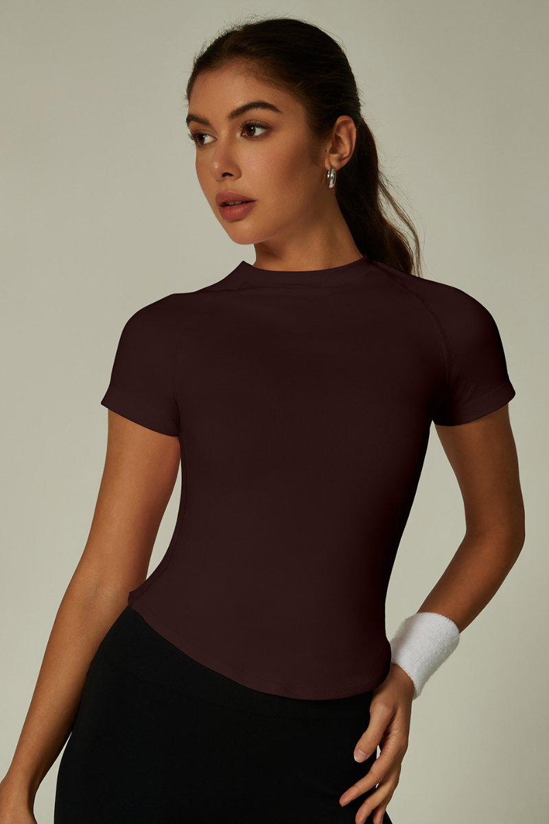 Women's High Stretch Seamless Waist-Cinching T-shirt