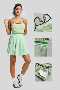 Tennis badminton quick-drying pleated dress with bra suspenders