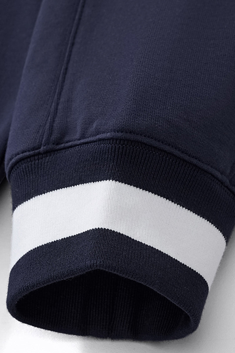 Unisex V-Neck Contrast Trim Cotton Sweatshirt