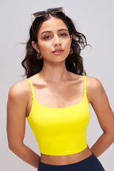 Women's Athletic Cross-back U-neck Solid Tank Top