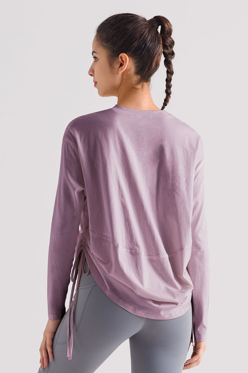 Women's Summer Loose-fit Drawstring  UV Protection Sport Top