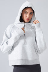 Women'S Half Zipper Loose Hoodie