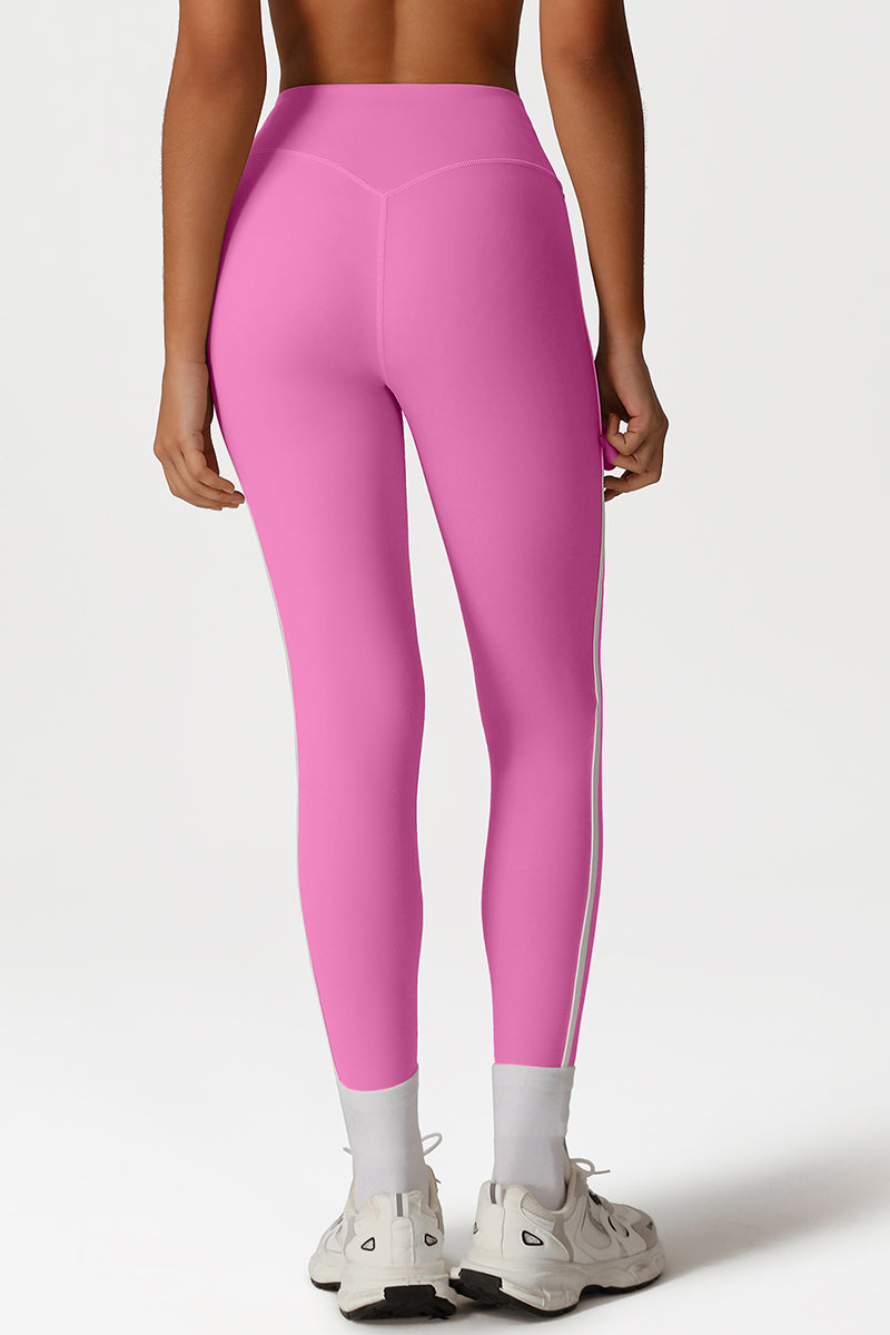 Women High-Waisted Color-Block Butt-Lifting Quick-Dry Yoga Pants