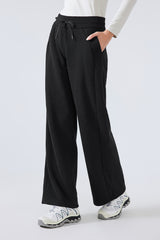 Women'S Casual Sport Waist Drawstring Wide Leg Pants