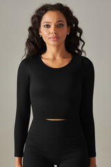 Seamless Women'S Ribbed Athletic Long Sleeve