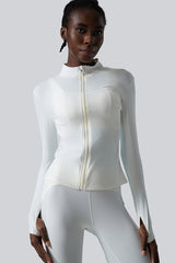 Front cardigan zipper track jacket
