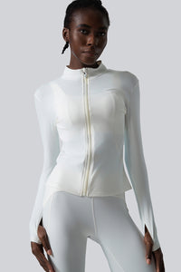 Front cardigan zipper track jacket