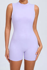Women Sleeveless Back Hollow Fitness Peach Butt Removable Chest Pad Sports Yoga Bodysuit