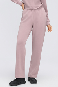 Women's Air Layer Elastic Toggle Wide Leg Athletic Pants