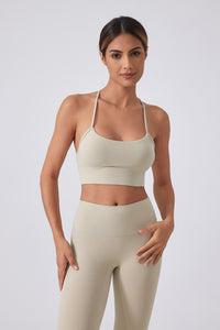 Women Running Sexy Y Back Anti-Shock Gathering Yoga Sports Bra