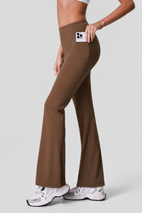 Women's Athletic Side Pocket Hip-Lifting Yoga Flare Pant