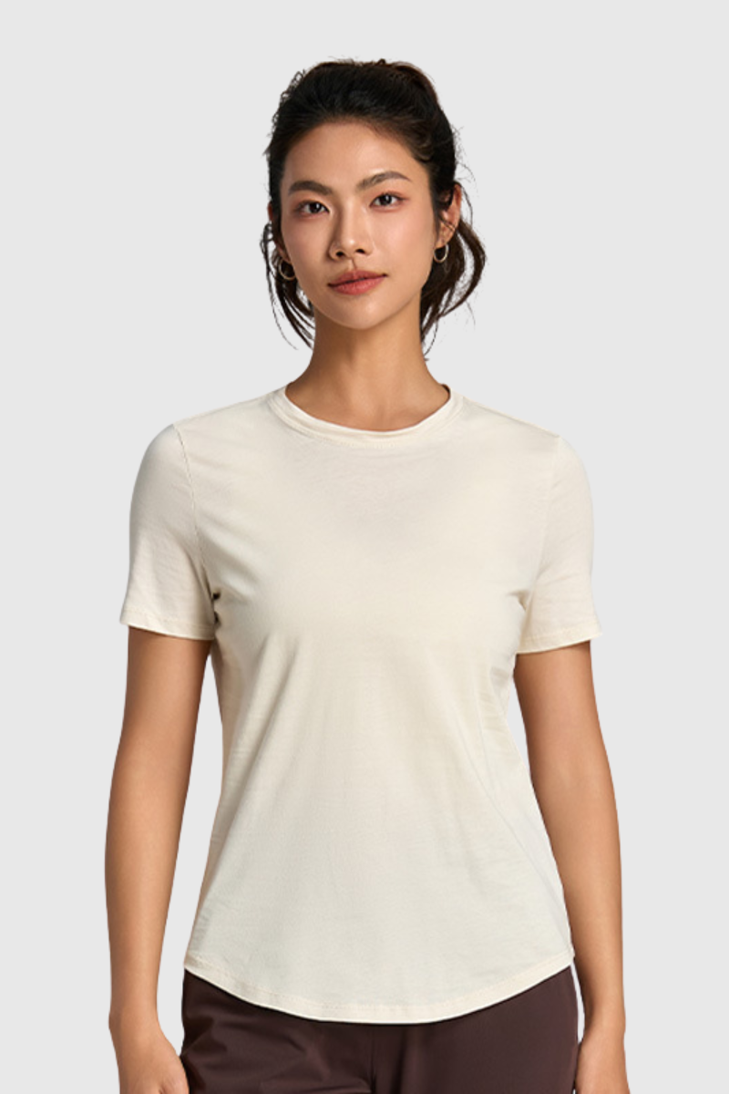 Women's Summer 100% Cotton Lightweight Breathable T-shirt