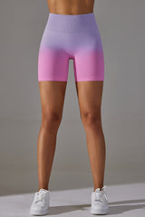 Women'S Seamless Gradient Yoga Sports Shorts