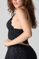 Women's V-Neck Floral Lace Tank Top