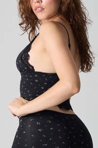 Women's V-Neck Floral Lace Tank Top