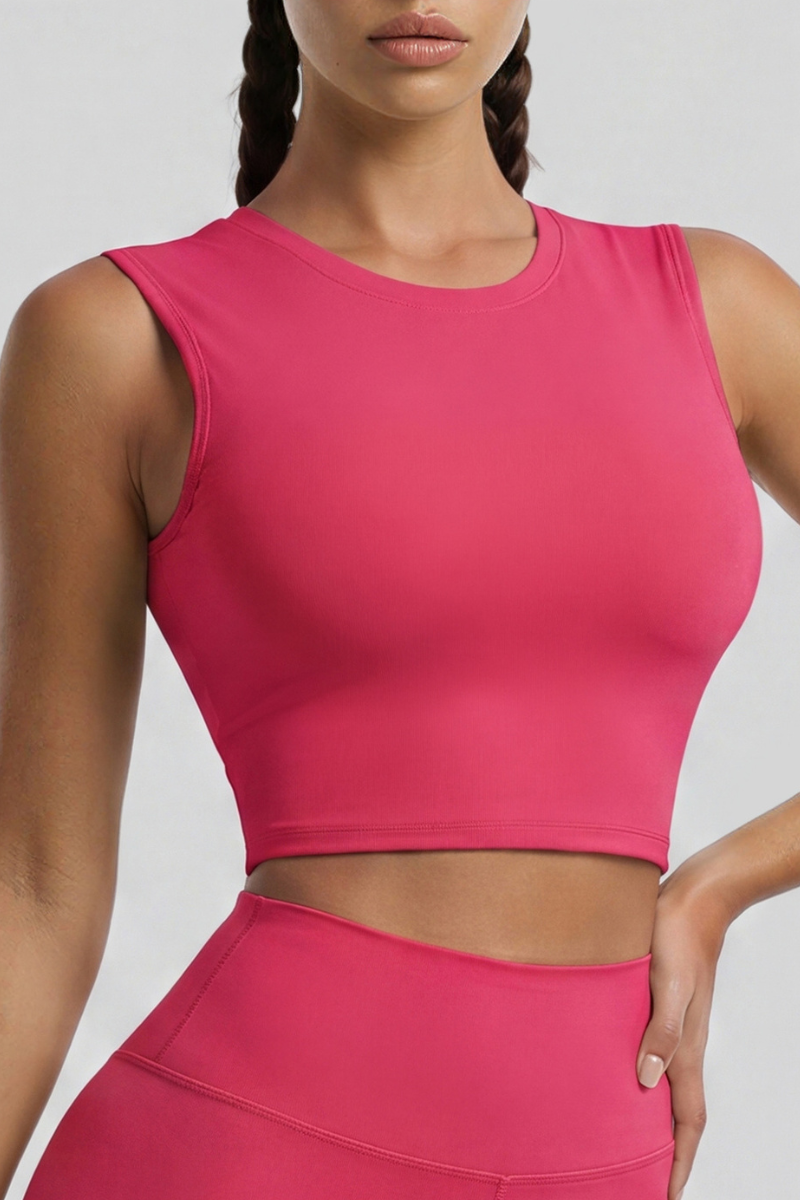 Women's Twist Cut‑Out Back Sleeveless Padded Sports Tank Top