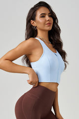 High Support I Back Front Zipper Yoga Sports Bra