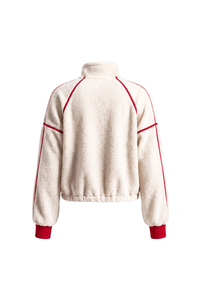 Women's Fall Half Zip Stand Block Drawstring Hem Sweatshirts