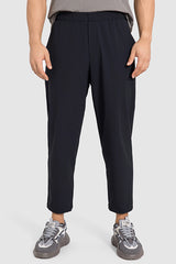 Men Summer Loose Lightweight Quick-Dry Breathable Straight Leg Cropped Casual Workout Sport Pants