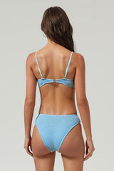 Women's Ribbed Triangle Cup Ring Detail Bikini