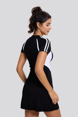 Tennis Sports Casual Dress Slim-fit Golf Short Sleeve Breathable Long Skirt