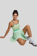 Tennis badminton quick-drying pleated dress with bra suspenders