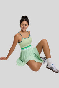 Tennis badminton quick-drying pleated dress with bra suspenders