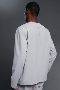 Men Round Neck Breathable Stretchy Casual Sport Long Sleeves