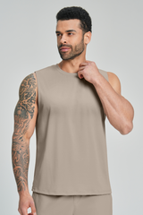 Men's Brushed Round-Neck Casual Sports Tank Top