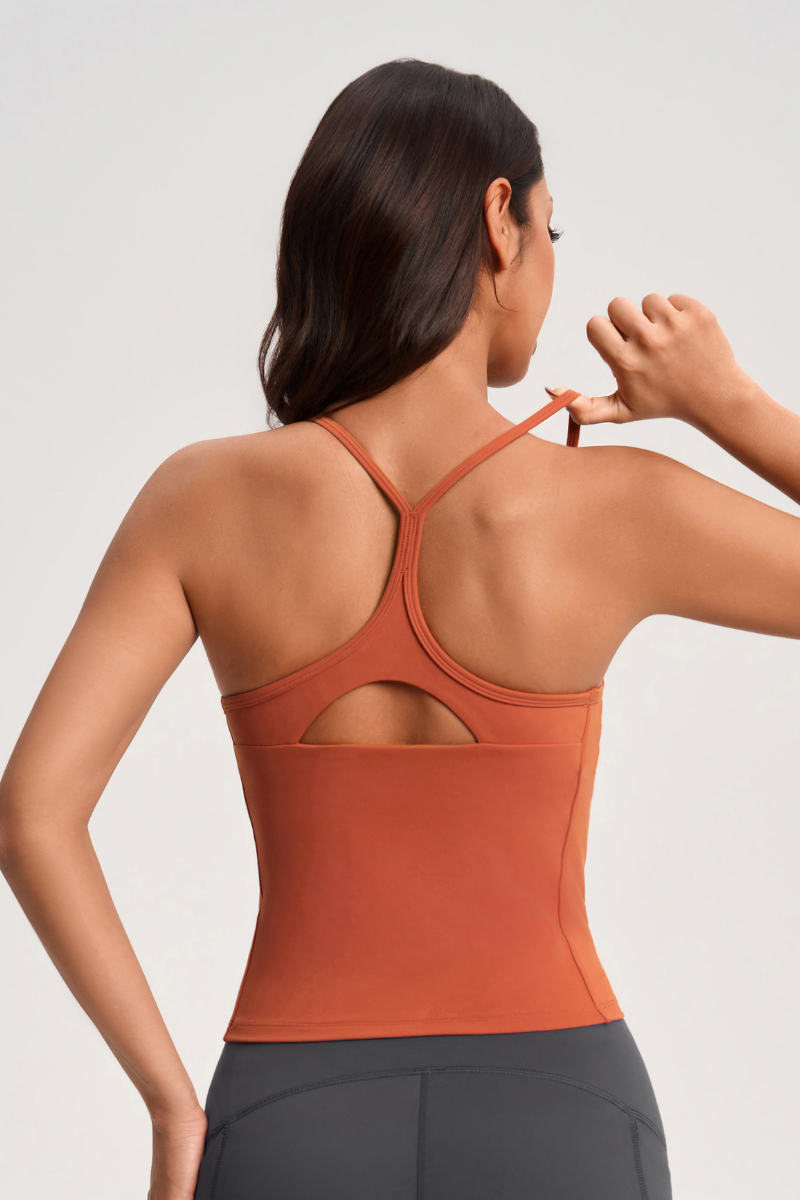 Women's Spaghetti Strap Cut-Out Sports Tank