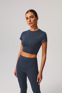 Women Gold Foil Fabric Causal Sports T-Shirts
