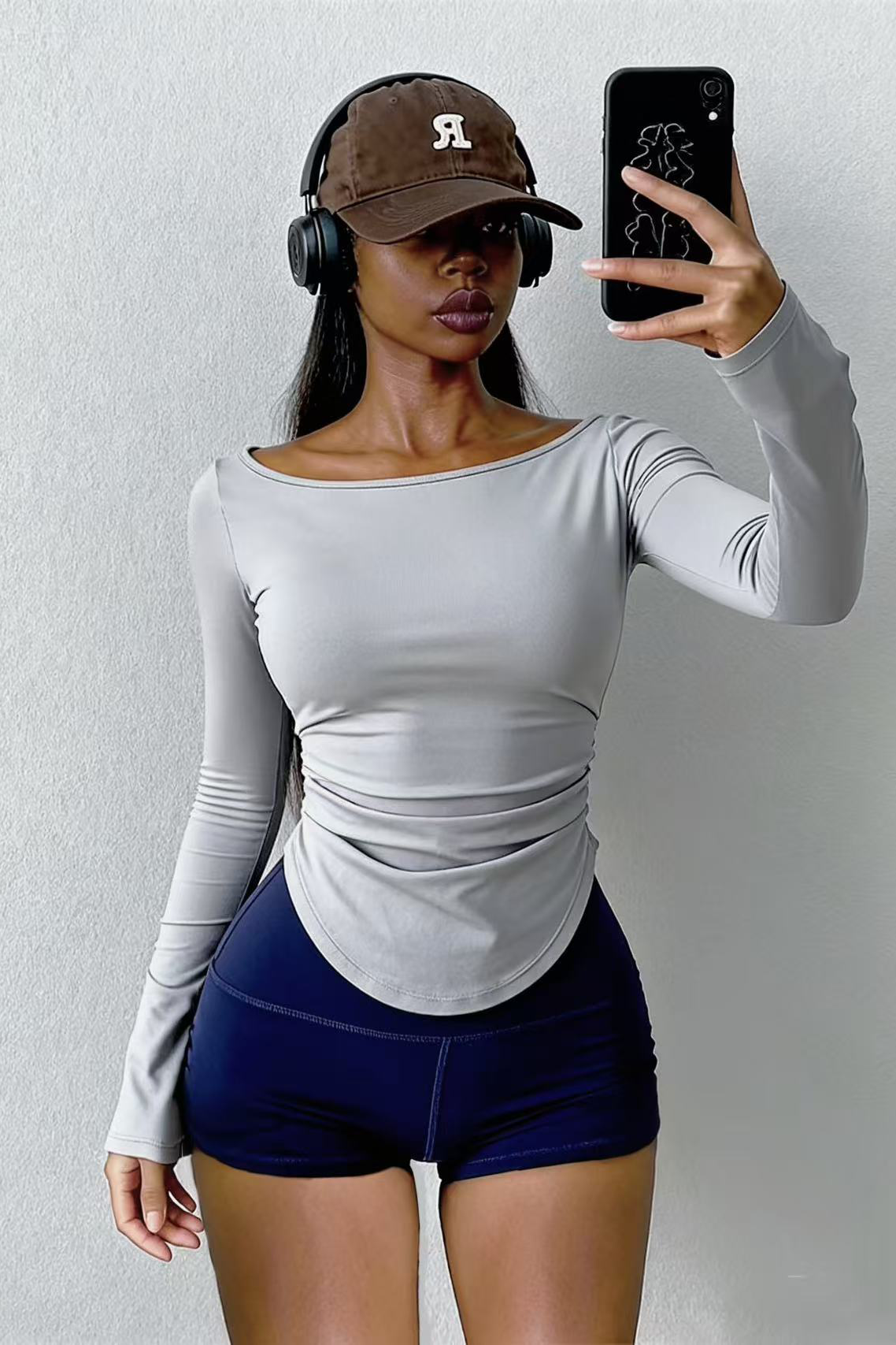 Women's Long Sleeve Boat Neck Yoga Top