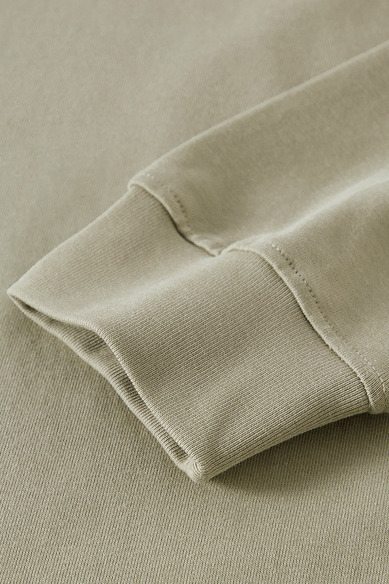 Men's Streetwear Cotton Loose Fitting Solid Pullover