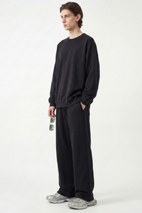 Men's Fall Set: Relaxed Pullover And Drawstring Sweatpants