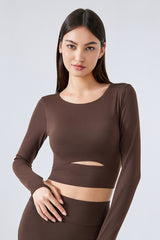 Women'S Yoga Slim Fit Long Sleeved Thumbhole