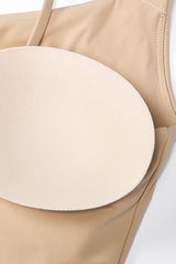 Women Brushed High Waisted Yoga Set: Tummy Control Tights + Halter Neck Support Bra