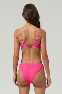 Women's Ribbed Triangle Cup Ring Detail Bikini