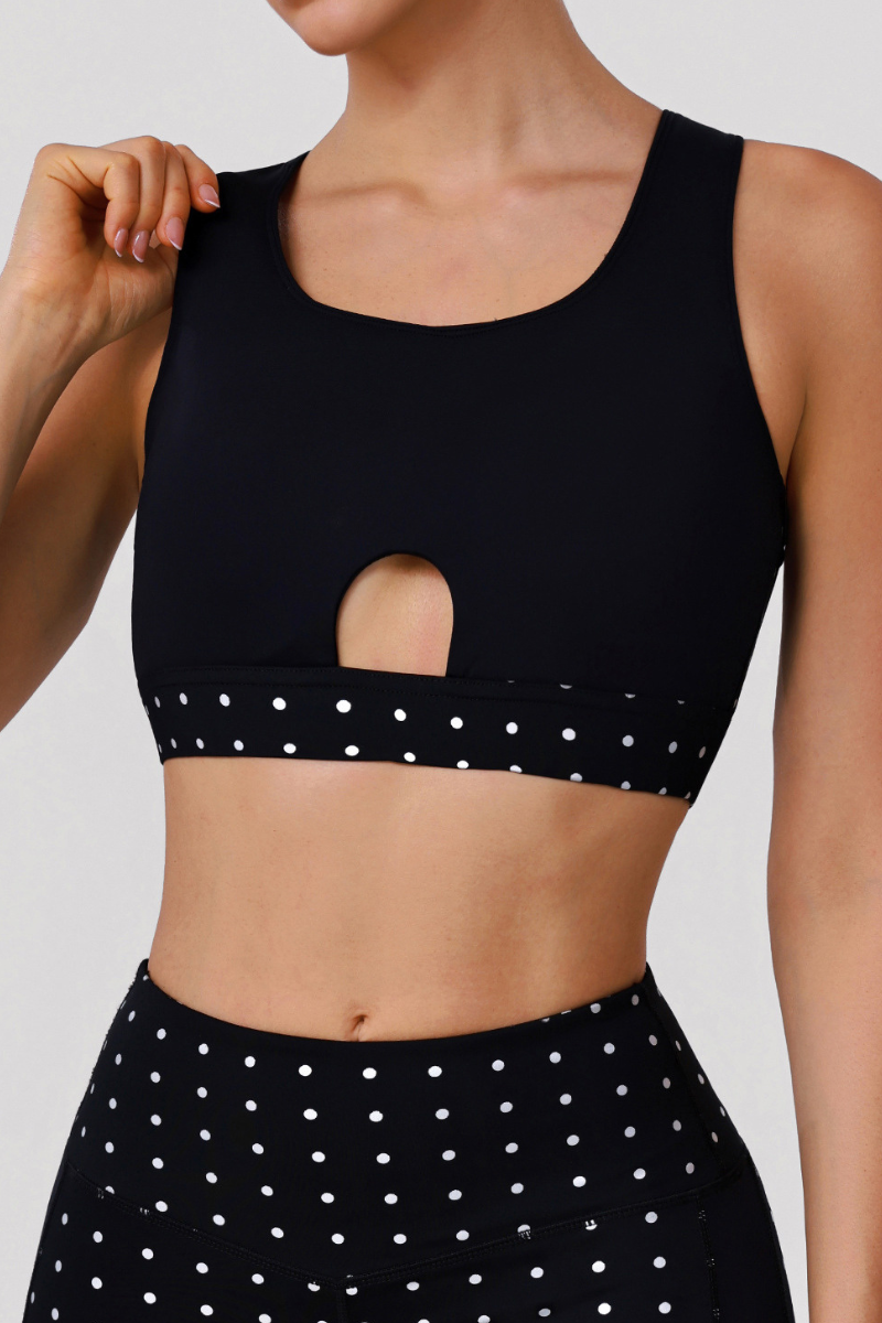 Women's Athletic Polka-Dot Yoga Bra