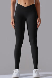 Seamless Women V-Cross Waist Yoga Leggings