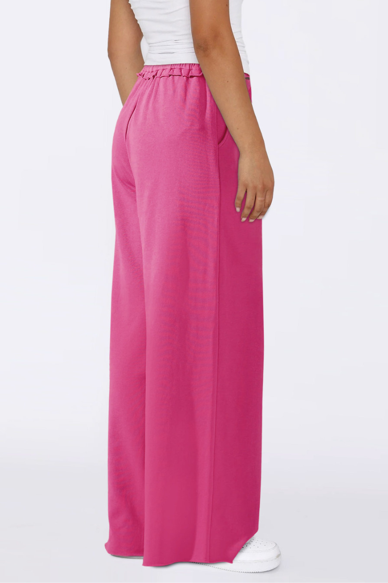 Straight-leg casual pants