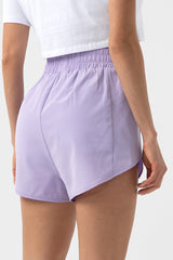 Women Eco Polyester Elastic Waist Loose Breathable Quick Dry Casual Sun Protection Running Sports Fitness Shorts