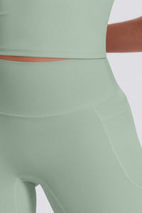 Women Naked-Feel Yoga Set: High-Waisted Sculpting Shorts + Cross-Back Sports Bra