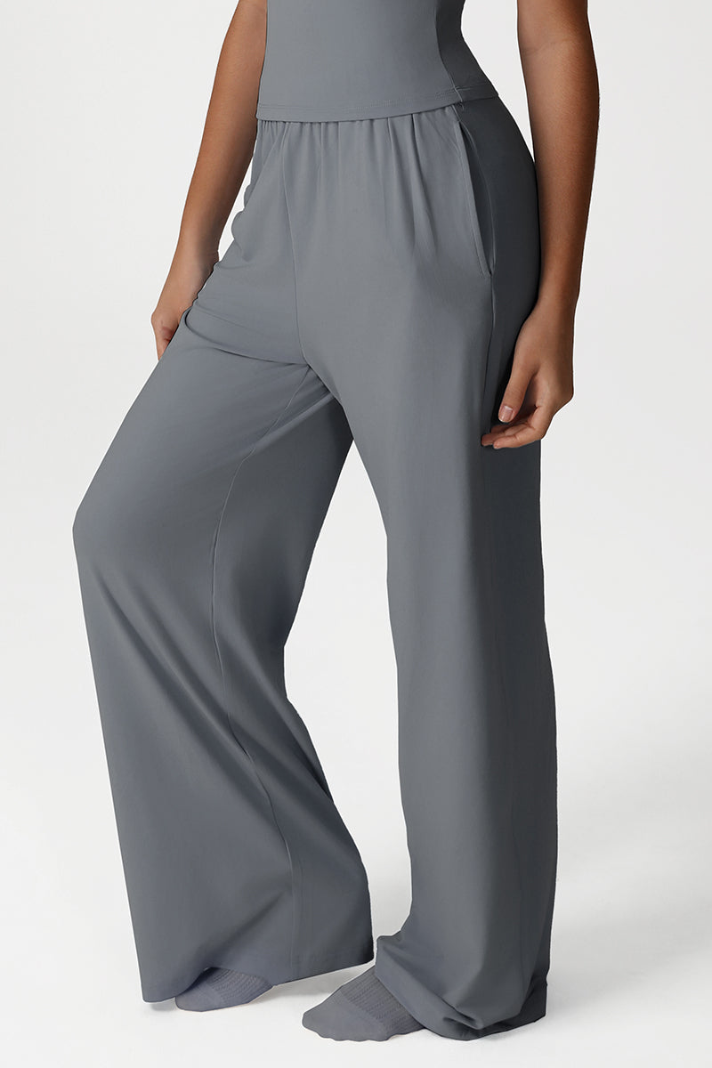 Women High Waist Loose Wide Leg Yoga Pants
