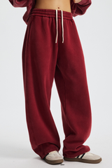 Thicker, distressed-look sweatpants with fleece lining