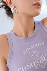 Women Low Impact Fixed Cup Longline Sports Bra Yoga Pilates Fitness Top
