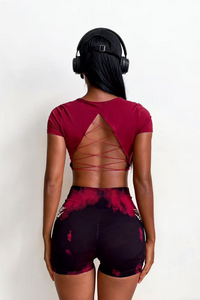 Women's Back Cutout Fitness T-shirt