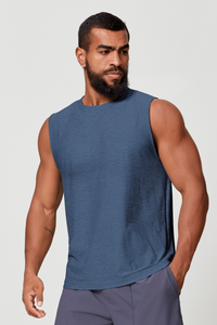 Men's Round-Neck Loose Fit Sports Tank Top
