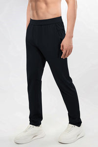 Men High-Waist Comfort Stretch Outdoor Running Training Pants